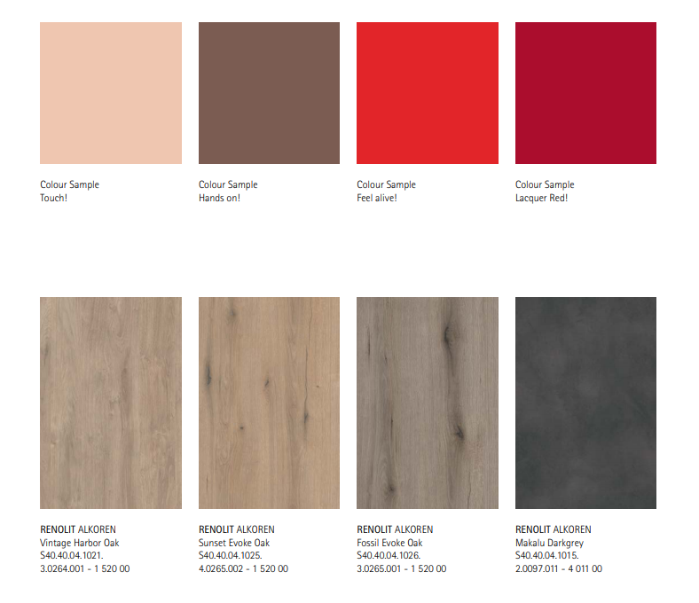  New color trends in the furniture industry Statement line renolit 