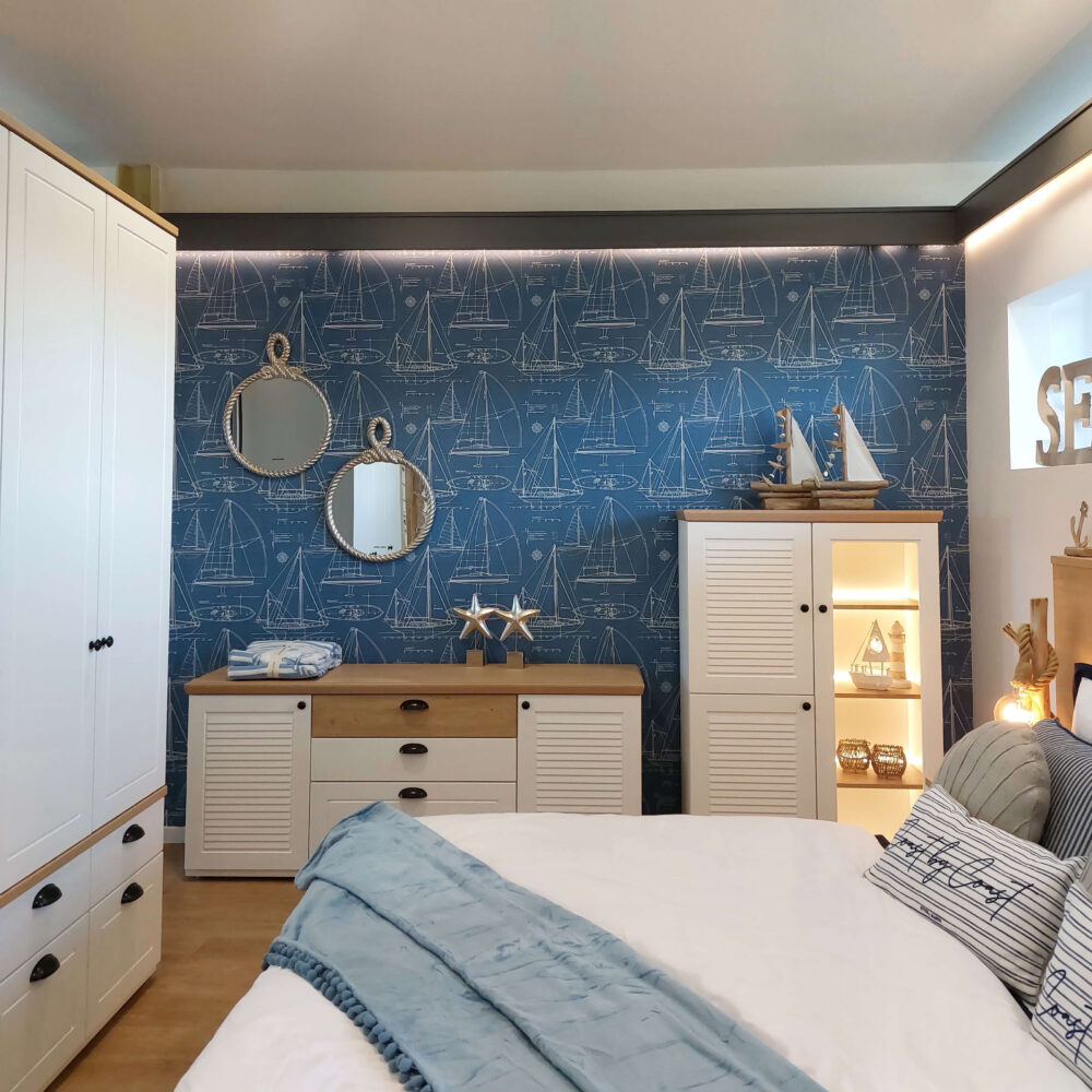 Candidate for the Furniture Diamond 2023: Louvred fronts in the Del Mare furniture collection for summer houses