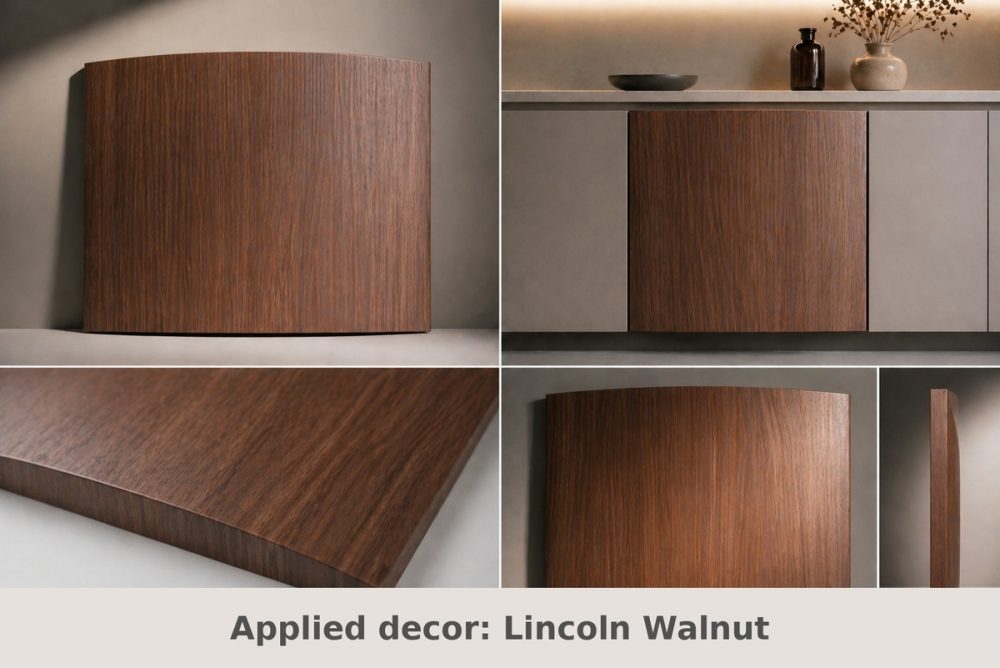 New designs for Melafol convex and framed cabinet fronts