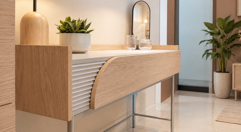 Warm wood in furniture – walnut, oak, and autumn hues at Melaco